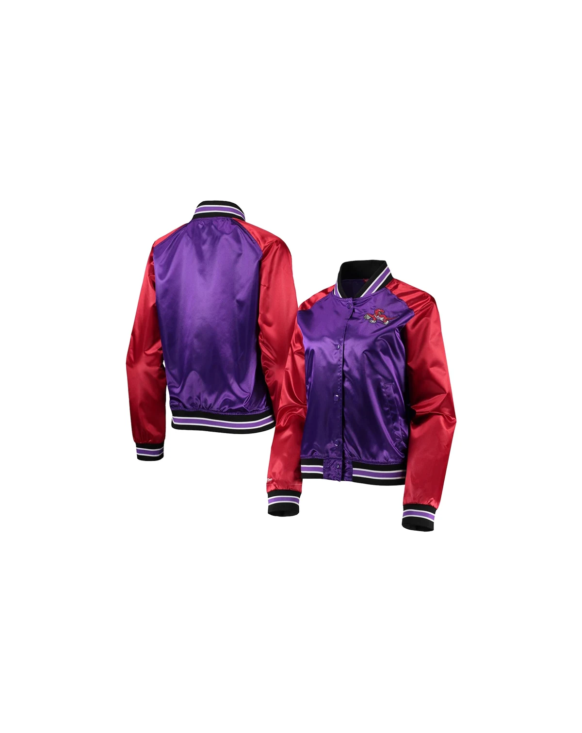 Women's Purple Toronto Raptors Hardwood Classics Raglan Satin Full-Snap Jacket