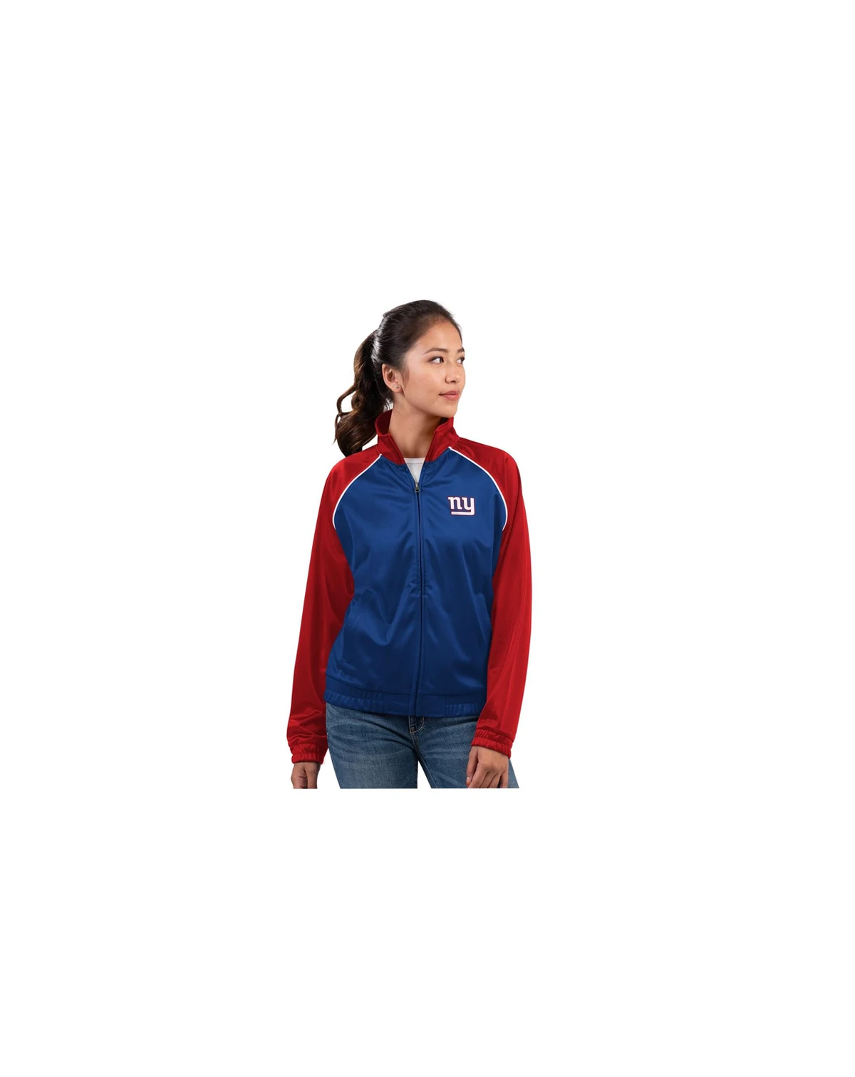 Women's Royal New York Giants Replay Full-Zip Track Jacket