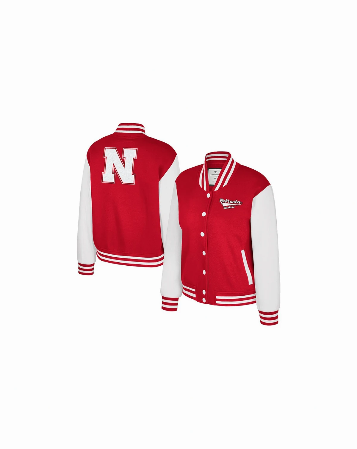 Women's Texas Scarlet Nebraska Huskers French Baguette Full Snap Fleece Jacket