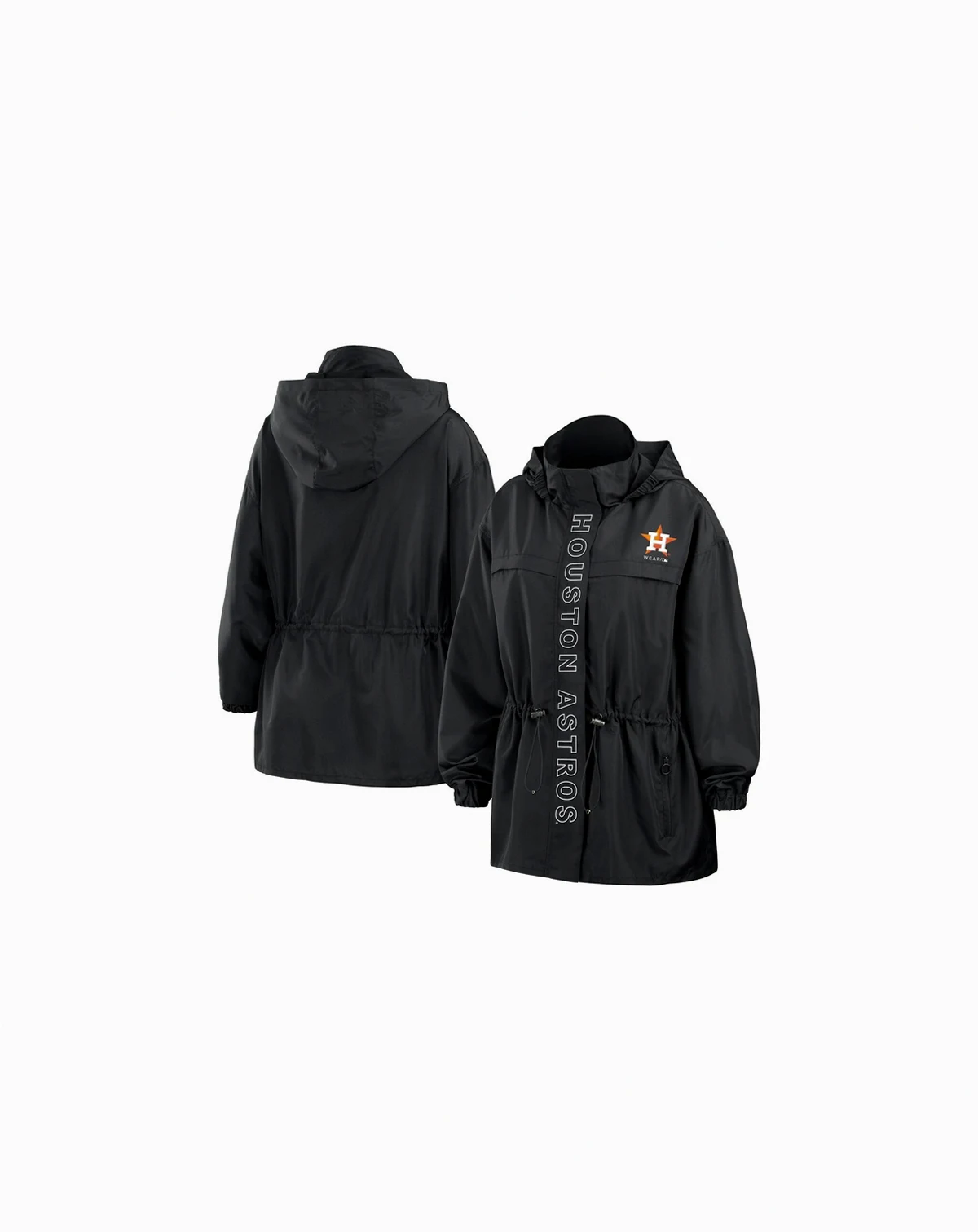 Women's Black Houston Astros Full-Zip Windbreaker Hoodie Jacket