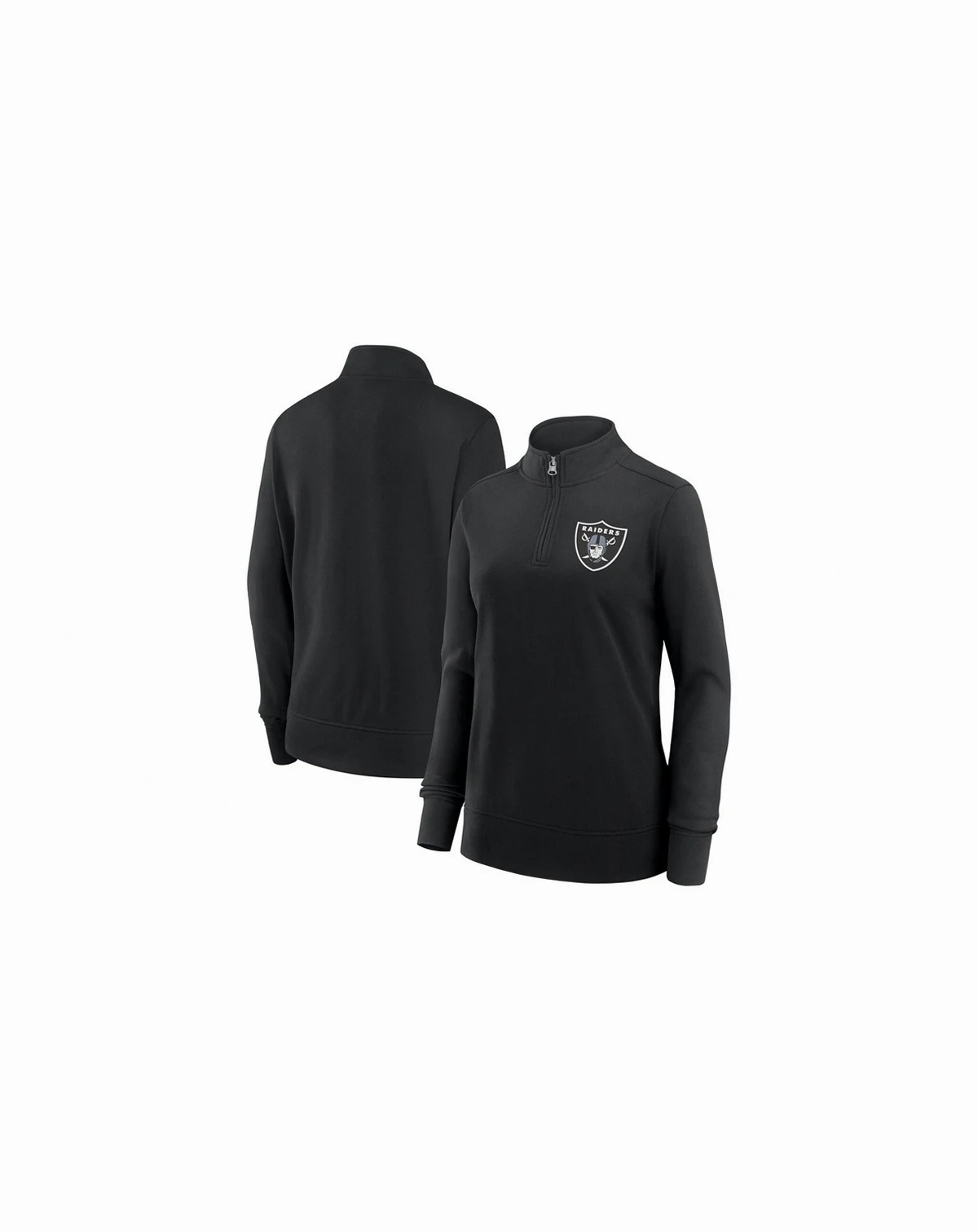 Women's Black Las Vegas Raiders Velocity Quarter-Zip Jacket