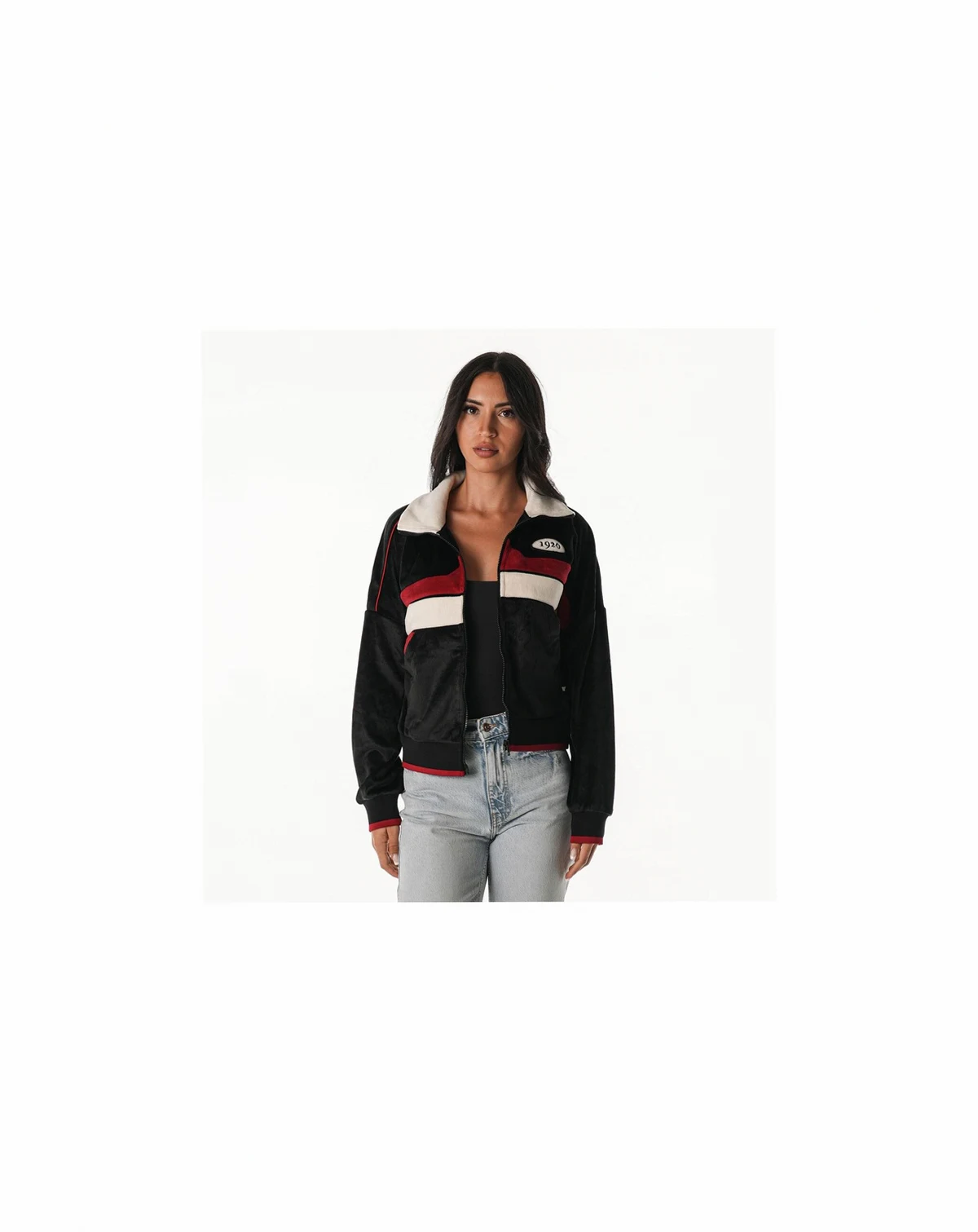 Women's Black Arizona Cardinals Velvet Corduroy Jacket