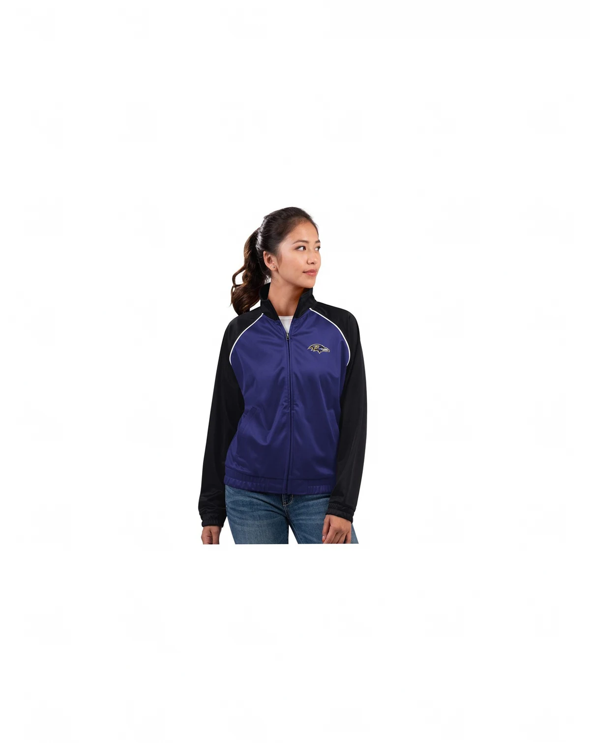 Women's Purple Baltimore Ravens Replay Full-Zip Track Jacket