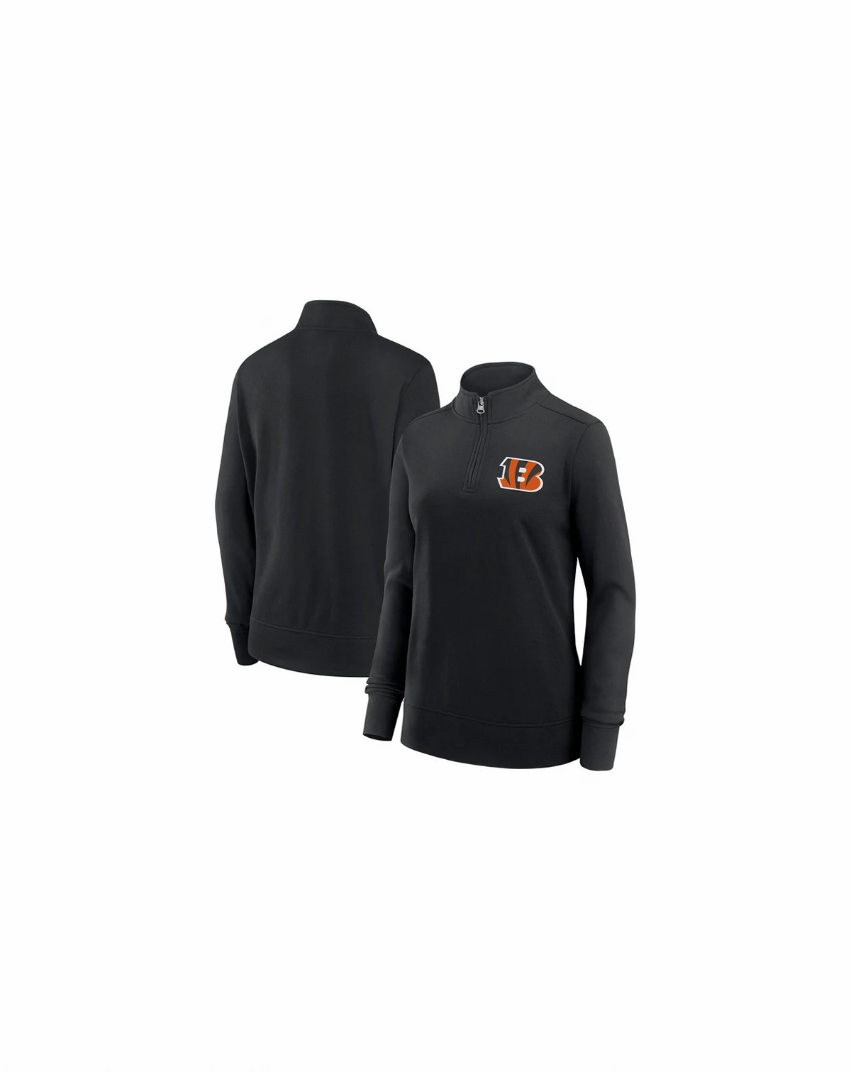 Women's Black Cincinnati Bengals Velocity Quarter-Zip Jacket