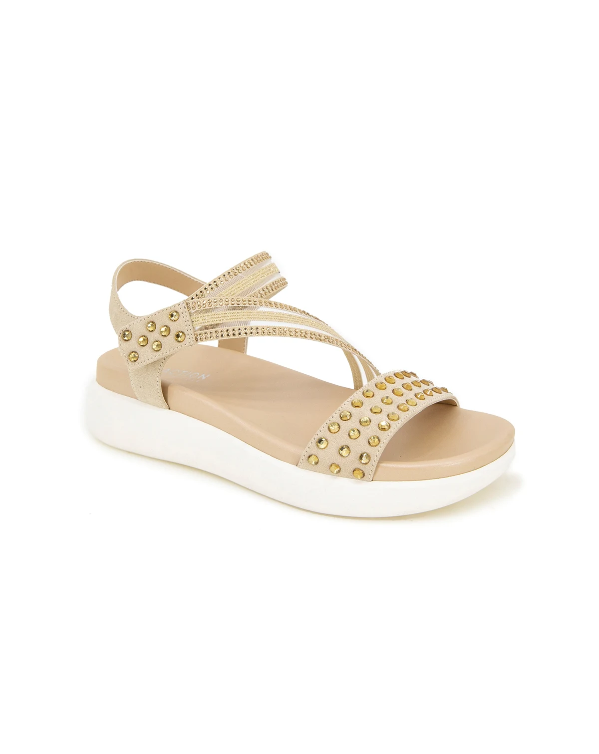 Women's Taryn Asymmetrical Slingback Jeweled Wedge Sandals