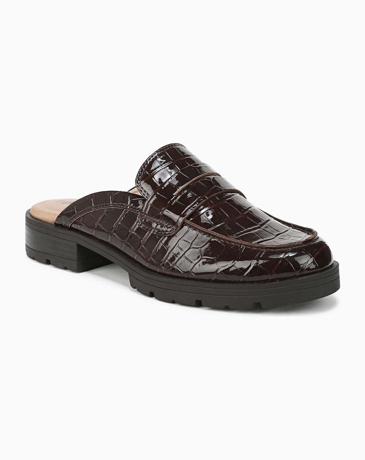 Women's London-Mule Round Toe Lug Sole Mules