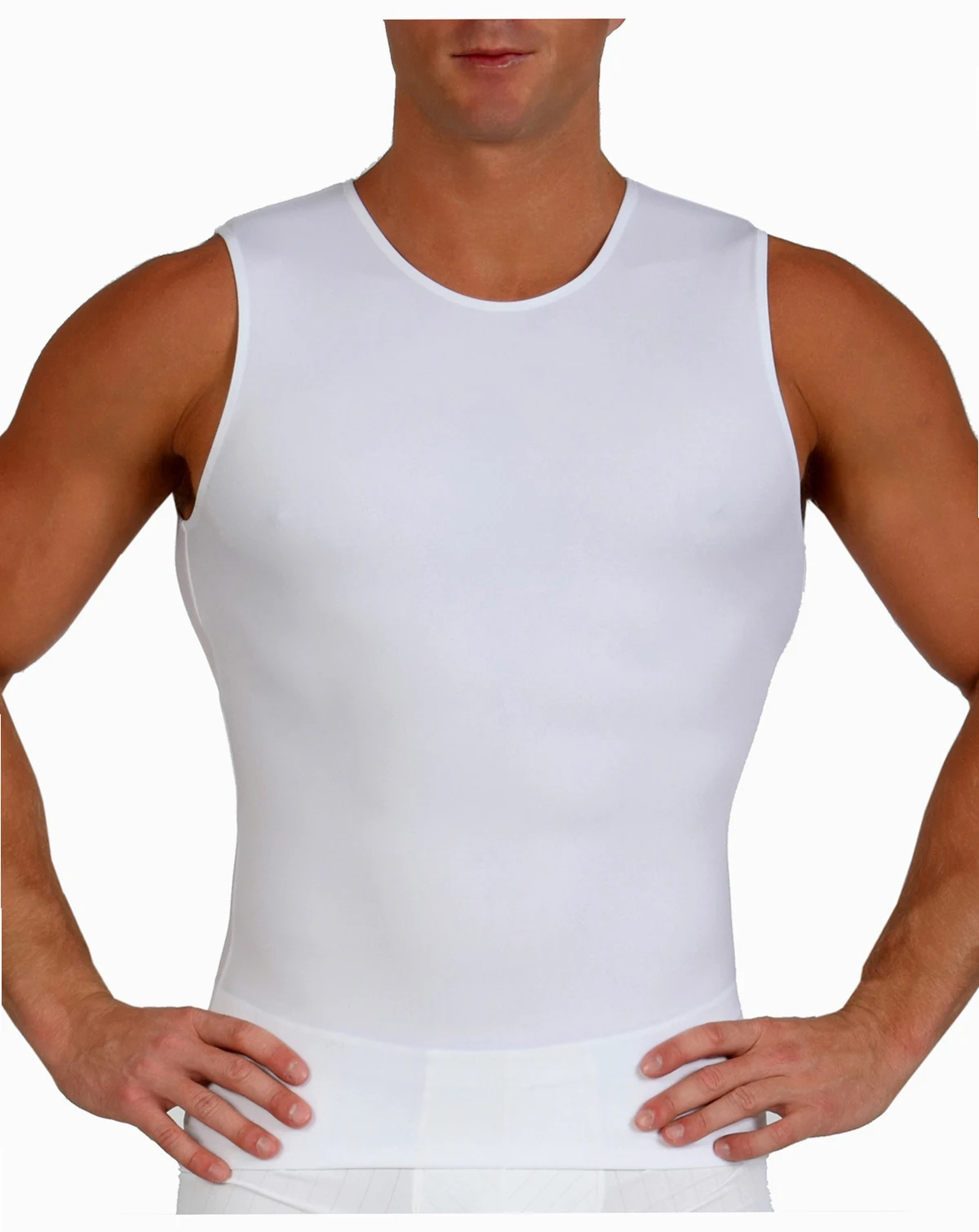 Men's Power Mesh Compression Sleeveless Crewneck Shirt