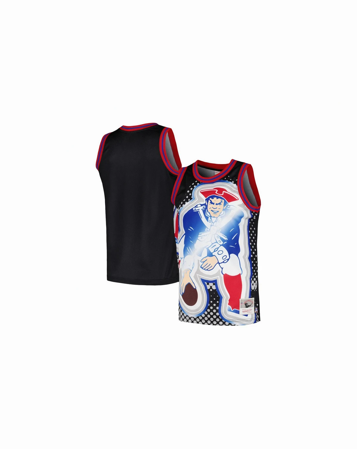 Men's Black New England Patriots Big Face 7.0 Fashion Tank Top