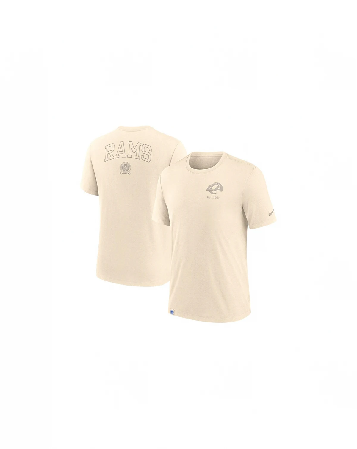 Men's Cream Los Angeles Rams Glory Tri-Blend T-Shirt