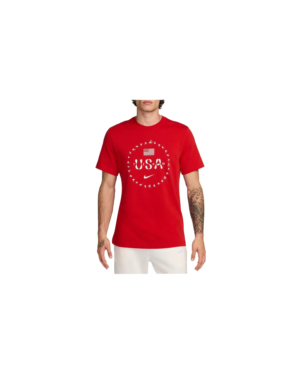 Men's Red Team USA Premium Essentials Icon T-Shirt