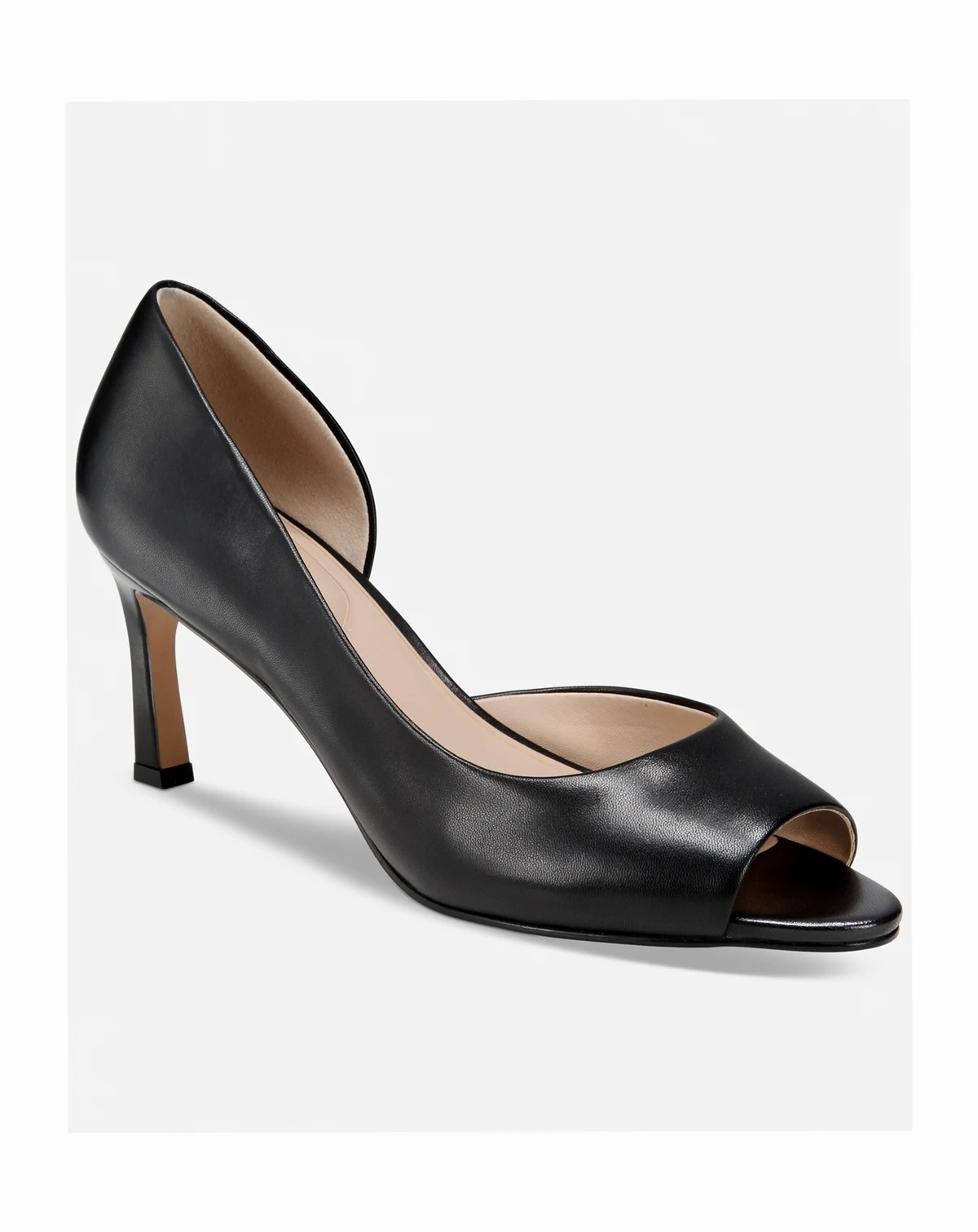 Women's Valorr Peep Toe d'Orsay Leather Pumps, Created for Macy's
