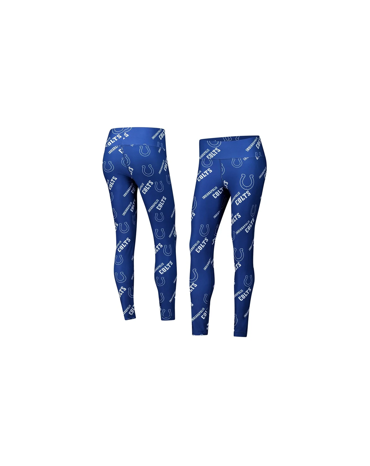 Women's Royal Indianapolis Colts Breakthrough Allover Print Knit Sleep Leggings