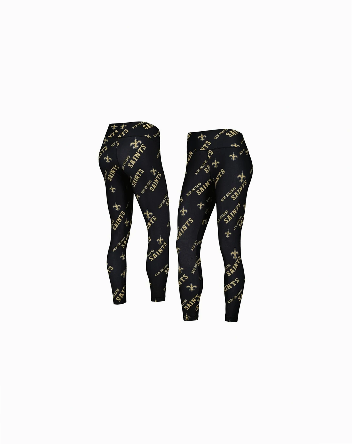 Women's Black New Orleans Saints Breakthrough Allover Print Leggings