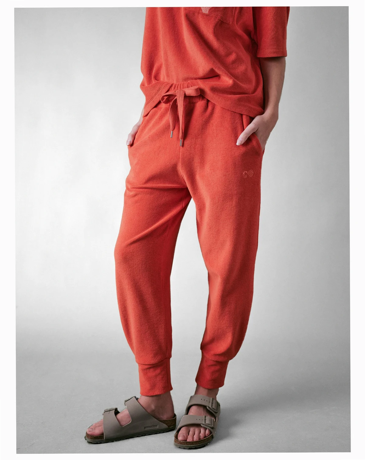 Women's Sea Coral Slim Terry Pant