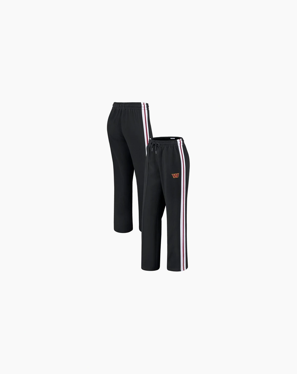 Women's Black Washington Commanders Color-Block Straight Leg Pants