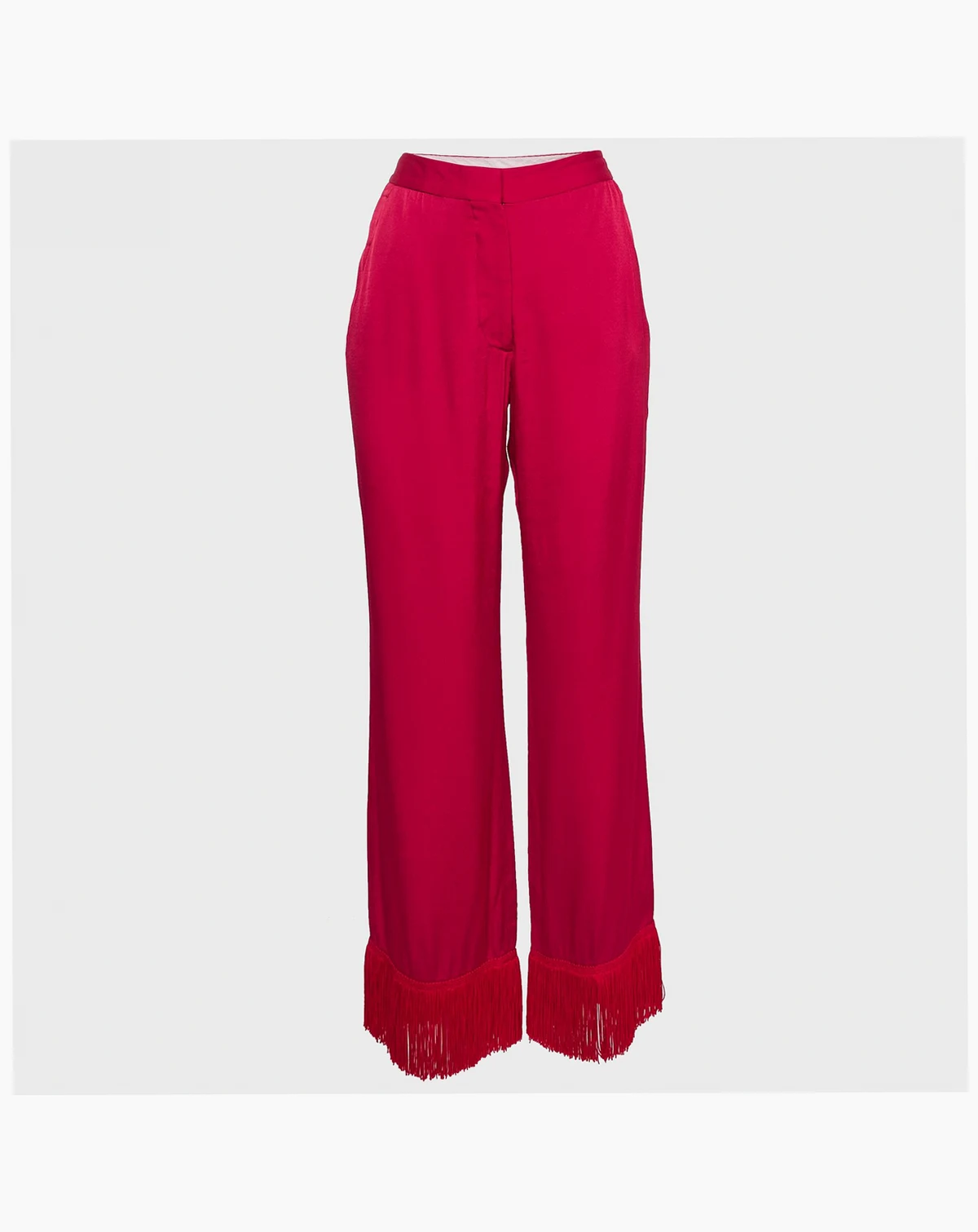 Women's Satin Tassels Detail Trousers