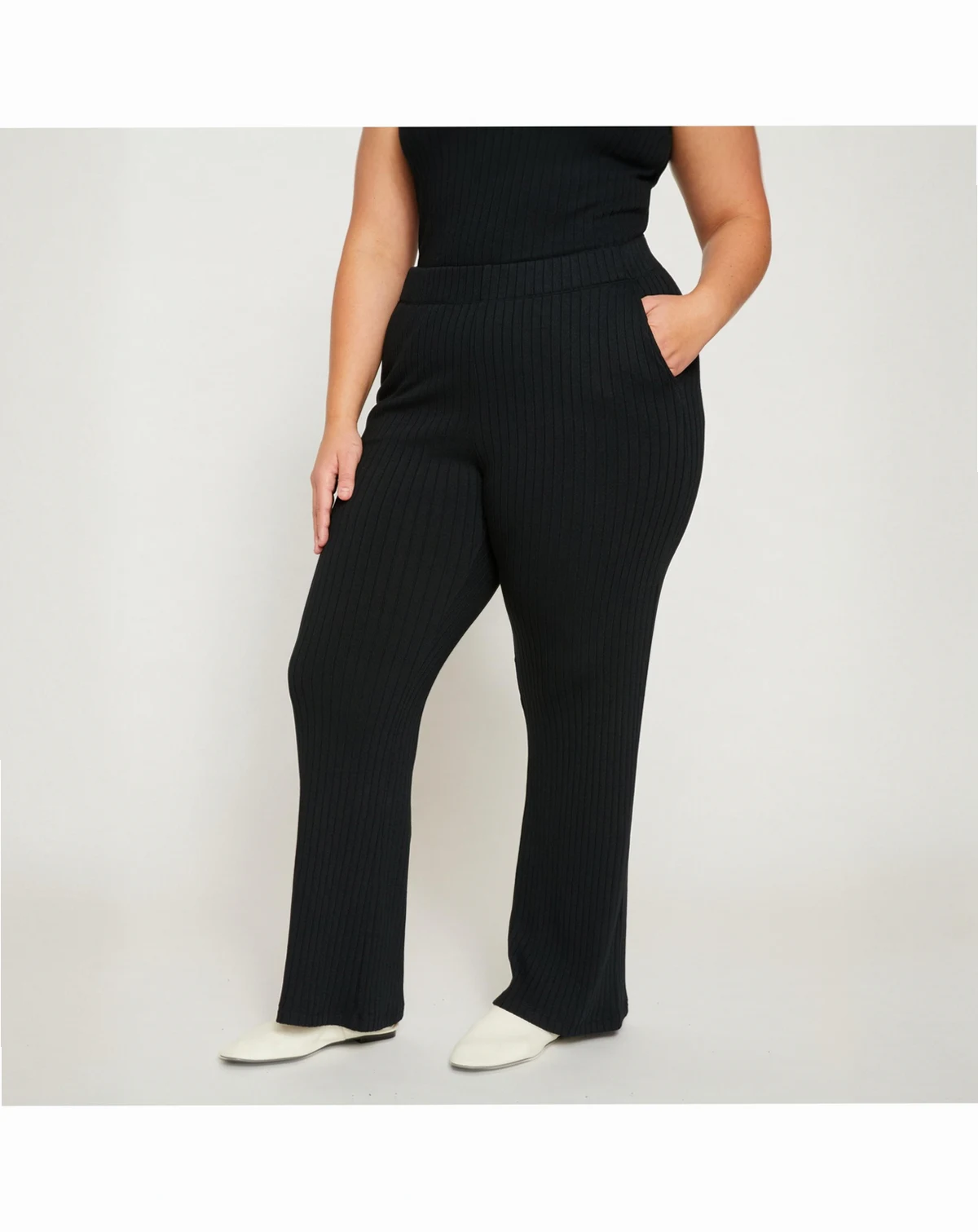 Women's Plus Size Aspen Rib Wide Leg Pant