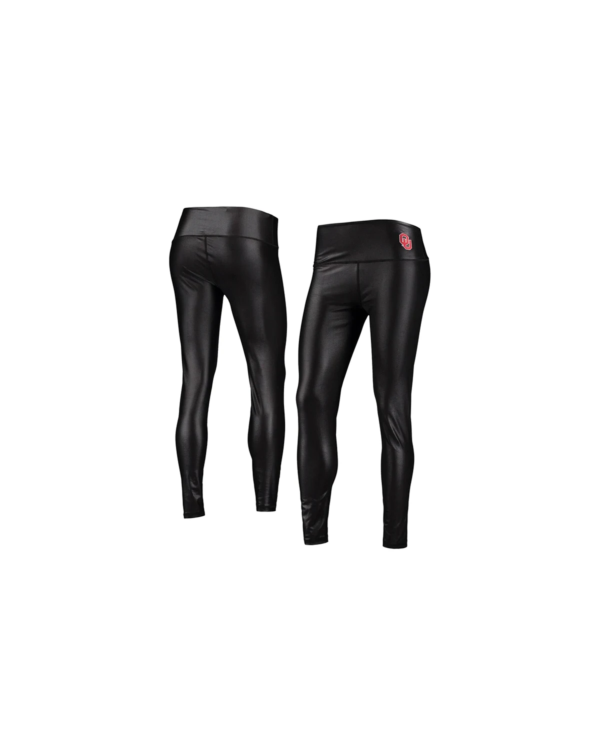 Women's Black Oklahoma Sooners Shine Liquid Leggings
