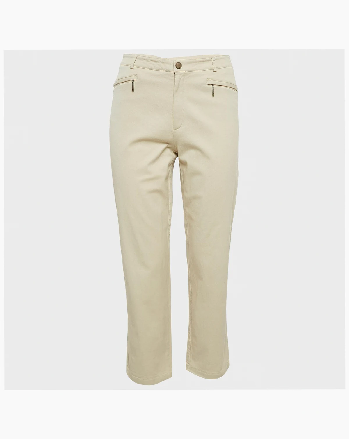 Women's London Beige Gabardine Cotton Trousers