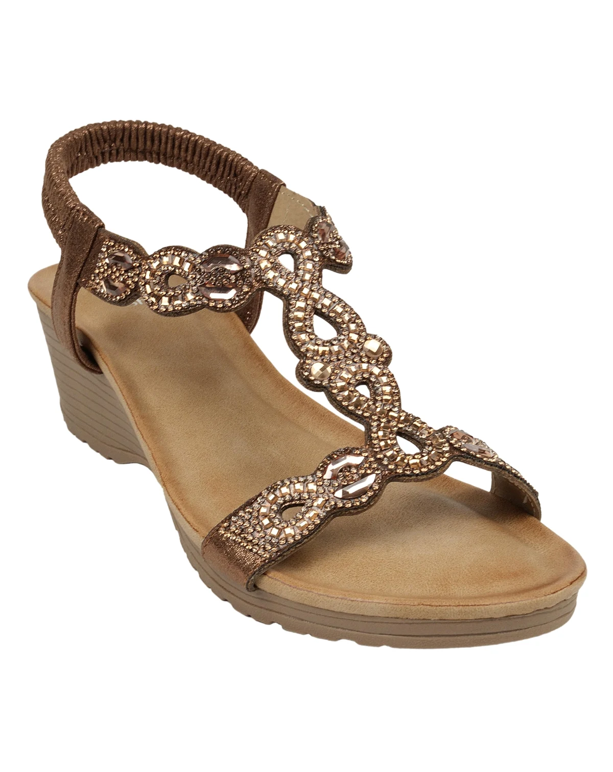 Women's Damaris Embellished Slingback Wedge Sandals