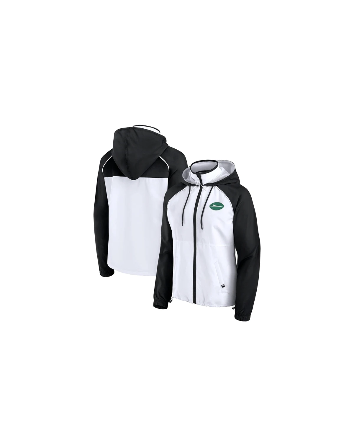 Women's White New York Jets Full-Zip Anorak Hoodie Jacket