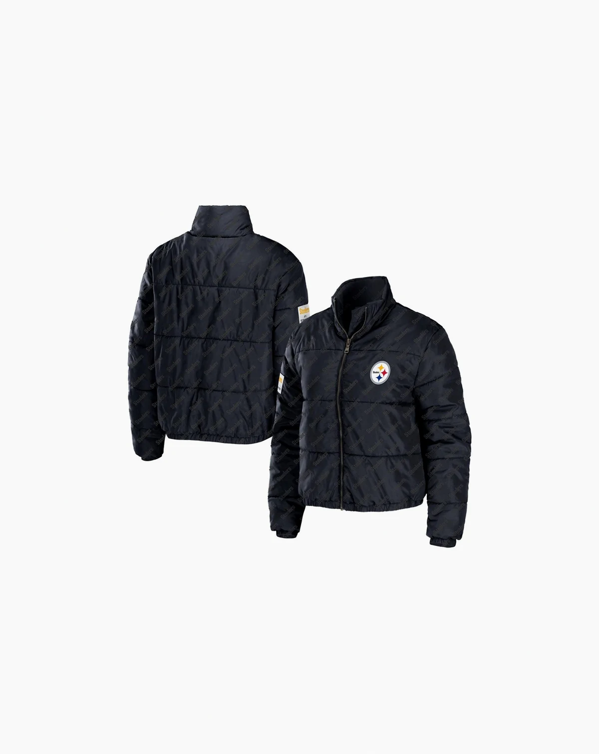 Women's Black Pittsburgh Steelers Puffer Full-Zip Jacket