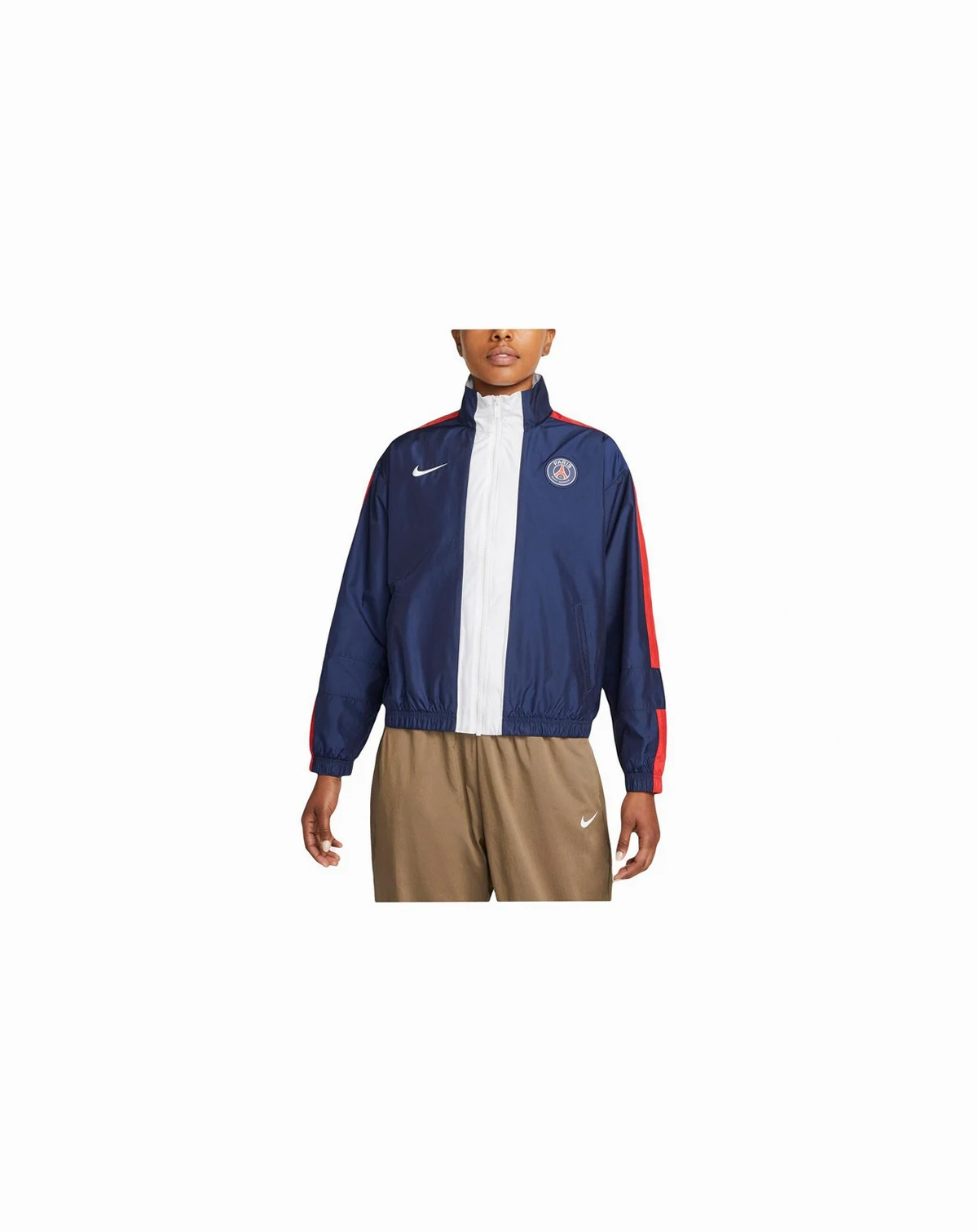 Women's Navy Paris Saint-Germain Essential Anthem Full-Zip Jacket