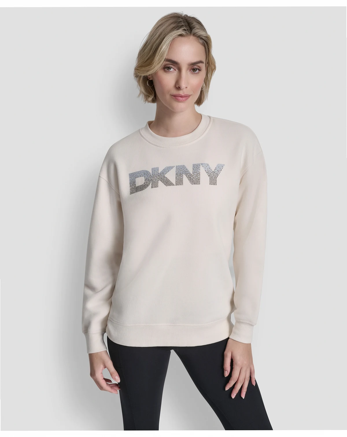 Women's Nolita Rhinestone Logo Crew Neck Sweatshirt