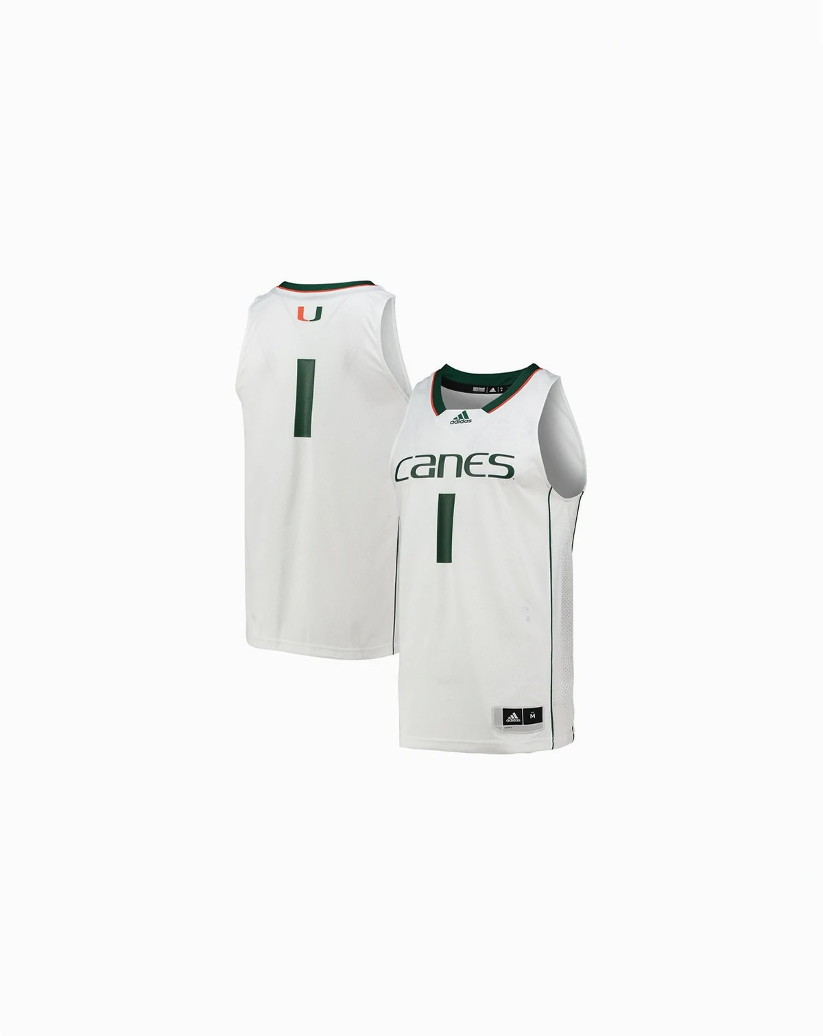 Men's Number 1 Miami Hurricanes Team Swingman Basketball Jersey