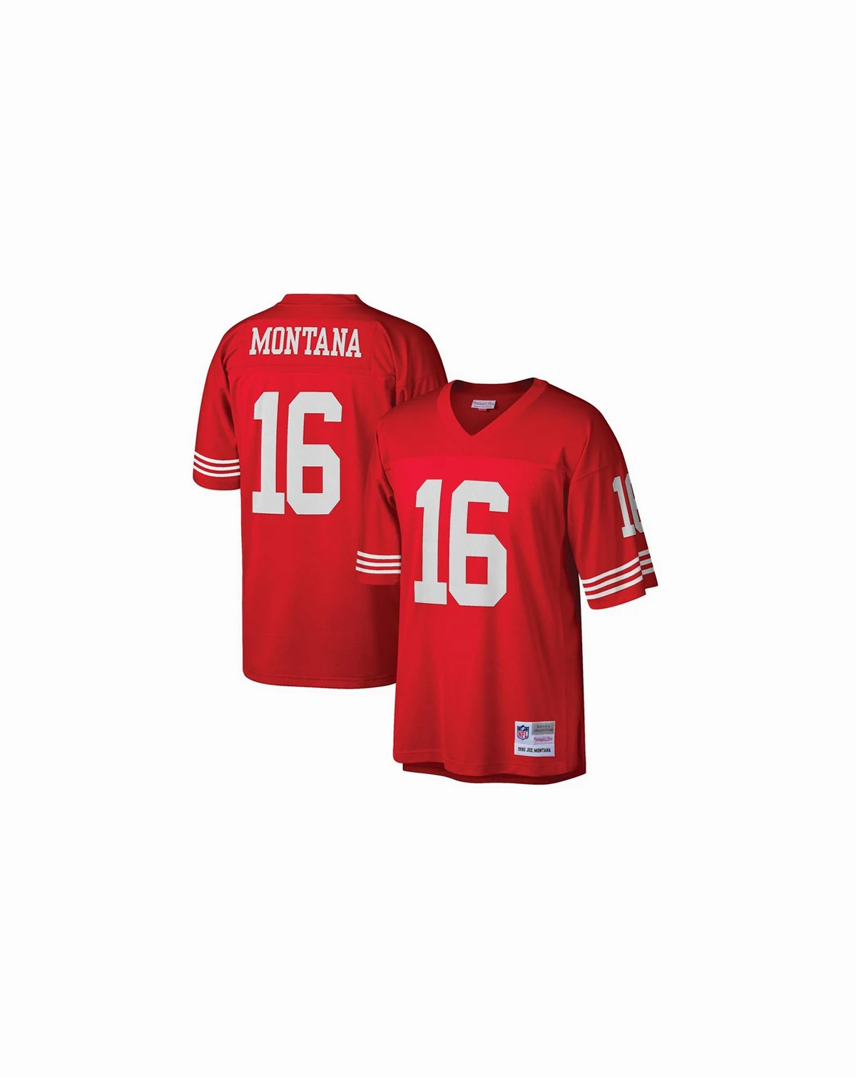 Men's Joe Montana Scarlet San Francisco 49ers Big and Tall 1990 Retired Player Replica Jersey
