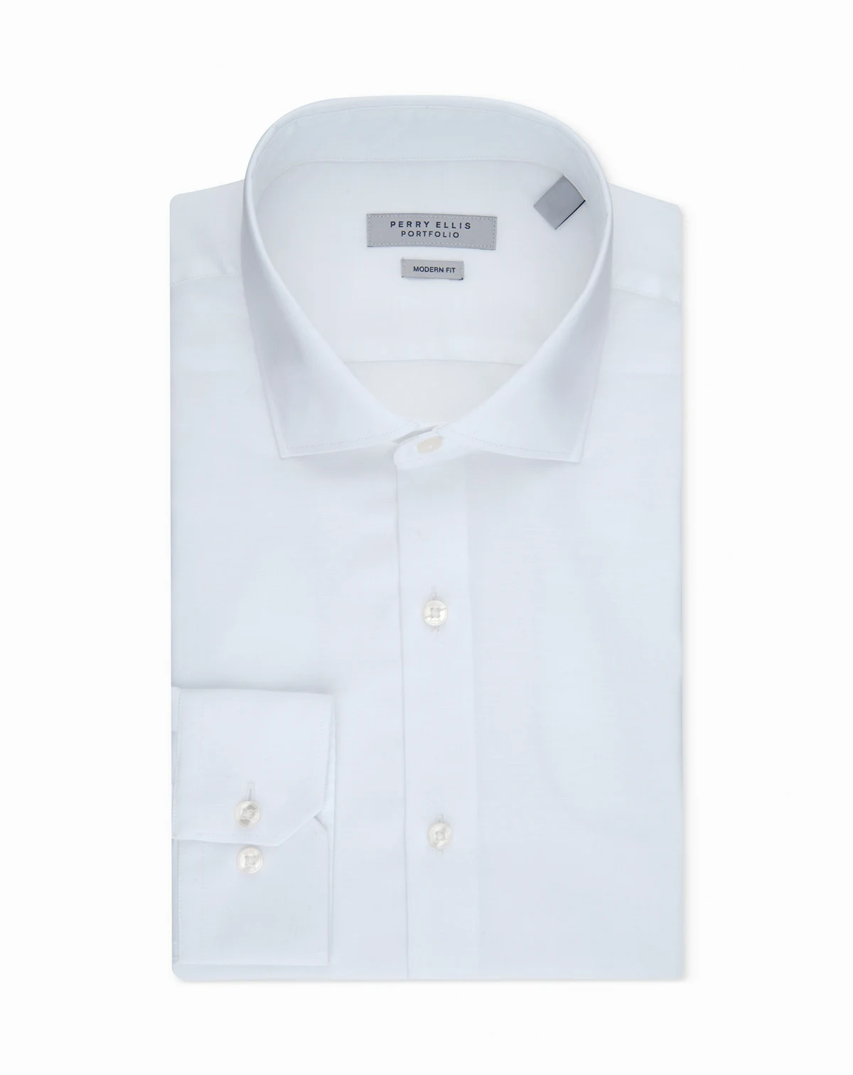 Perry Ellis Men's Modern-Fit Lux Twill Solid Dress Shirt