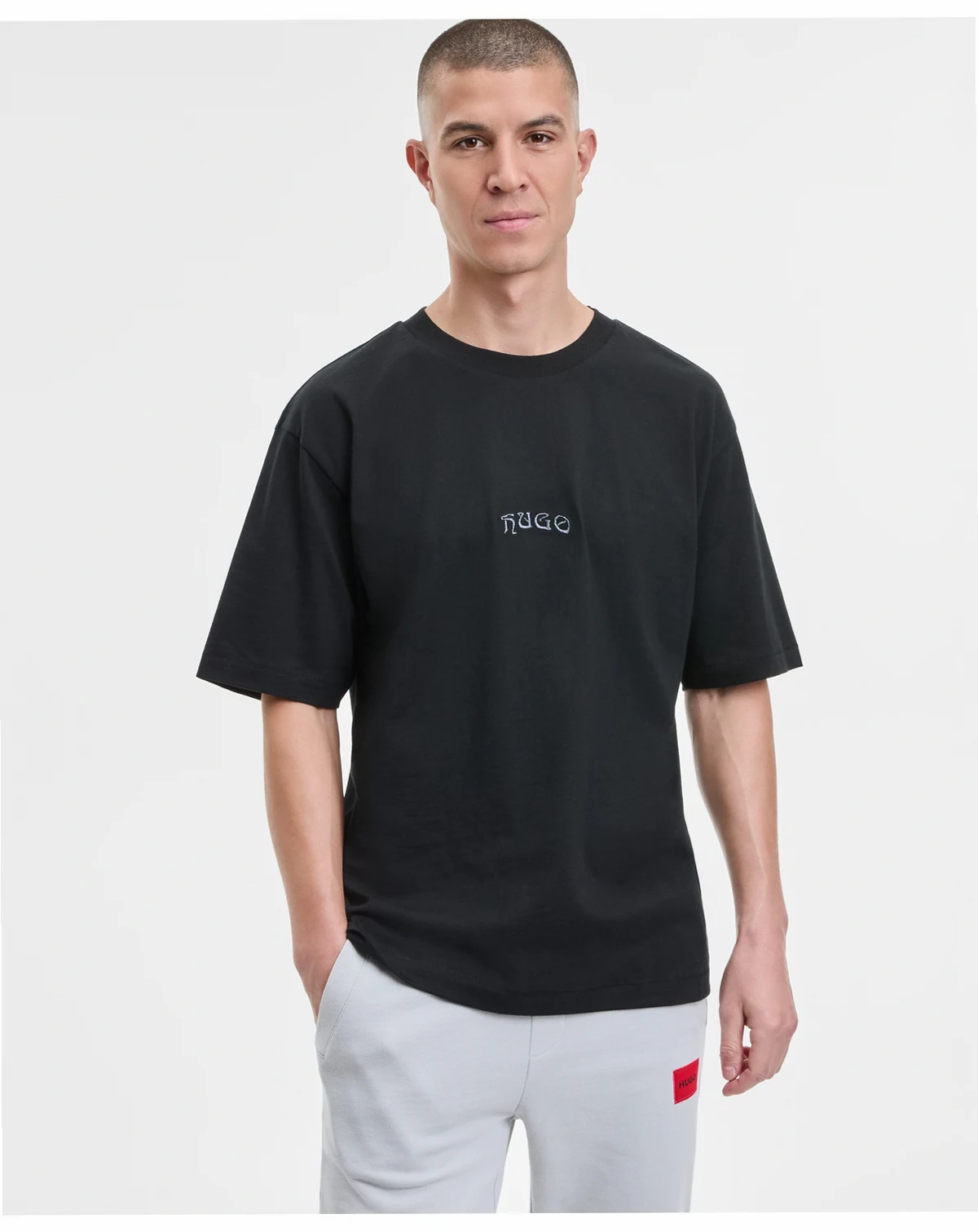 Men's Dadsu Oversized Short-Sleeve Logo Graphic Crewneck T-Shirt