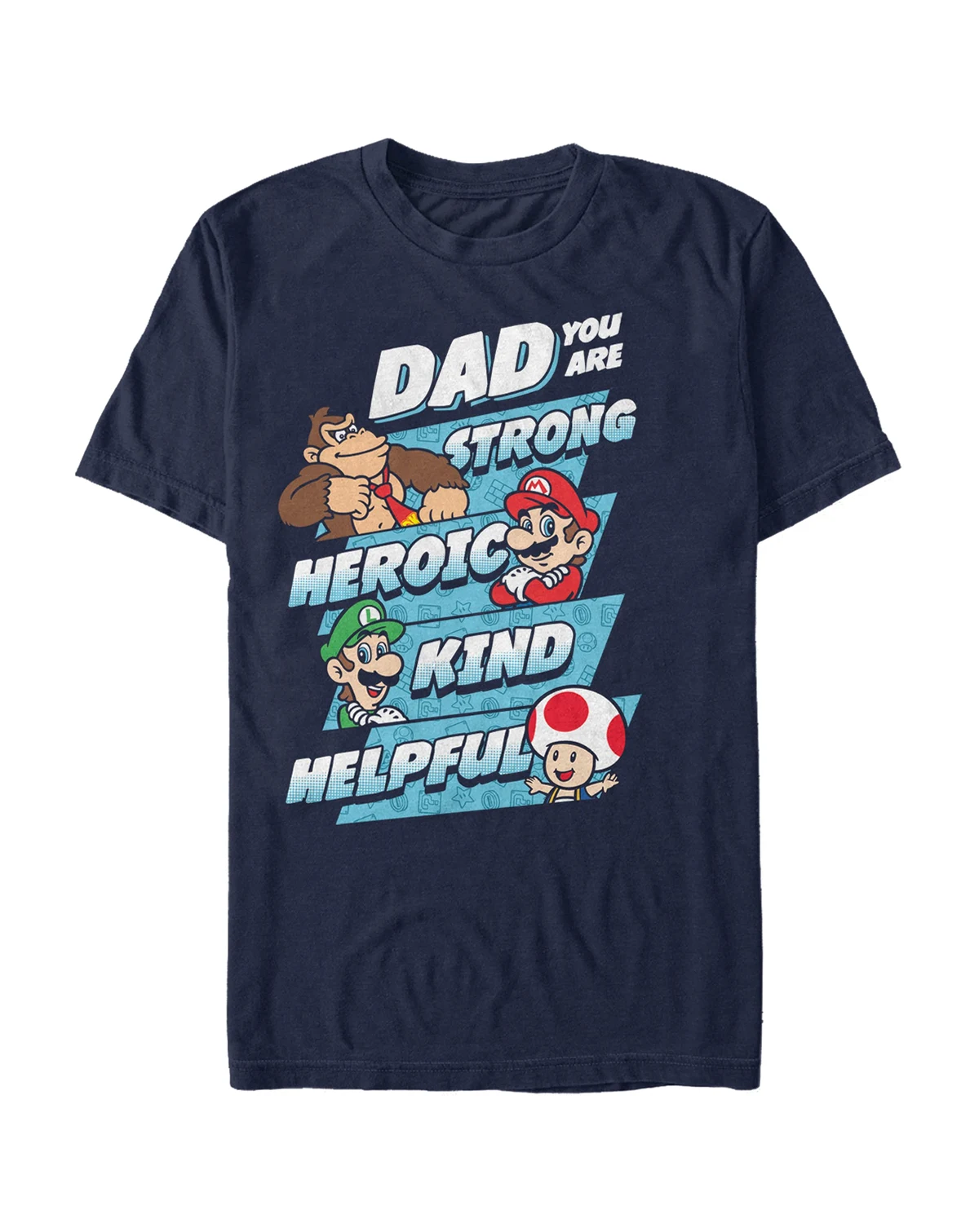 Nintendo Men's Super Mario Dad Strengths Short Sleeve T-Shirt