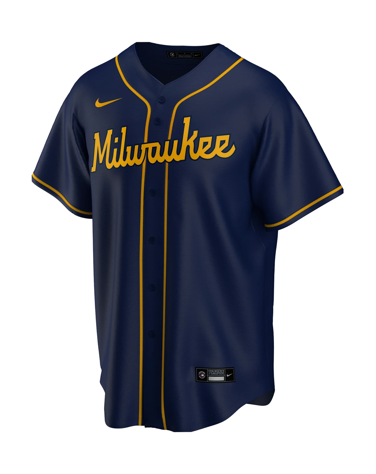 Men's Milwaukee Brewers Official Blank Replica Jersey