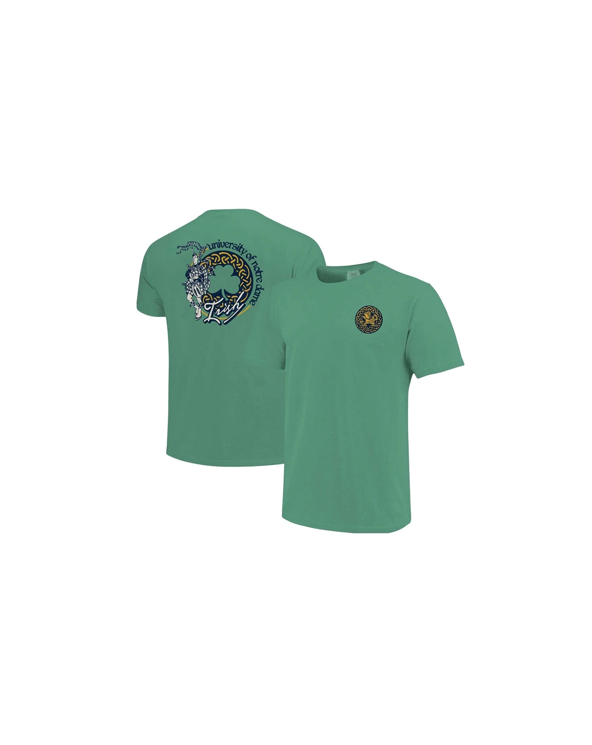 Men's and Women's Green Notre Dame Fighting Irish Hyper Local Celtic Knot Bagpipes T-Shirt
