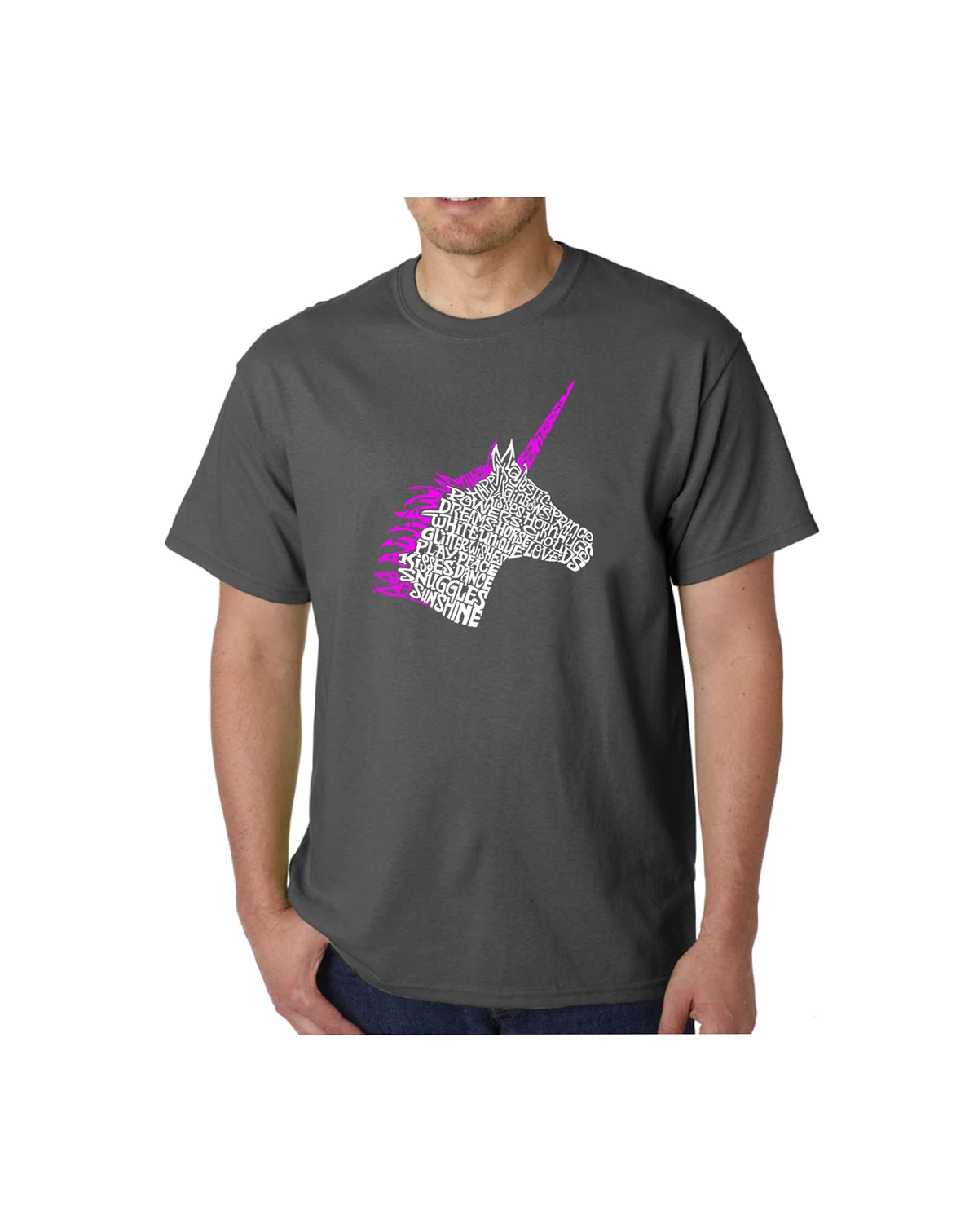Men's Word Art T-Shirt - Unicorn