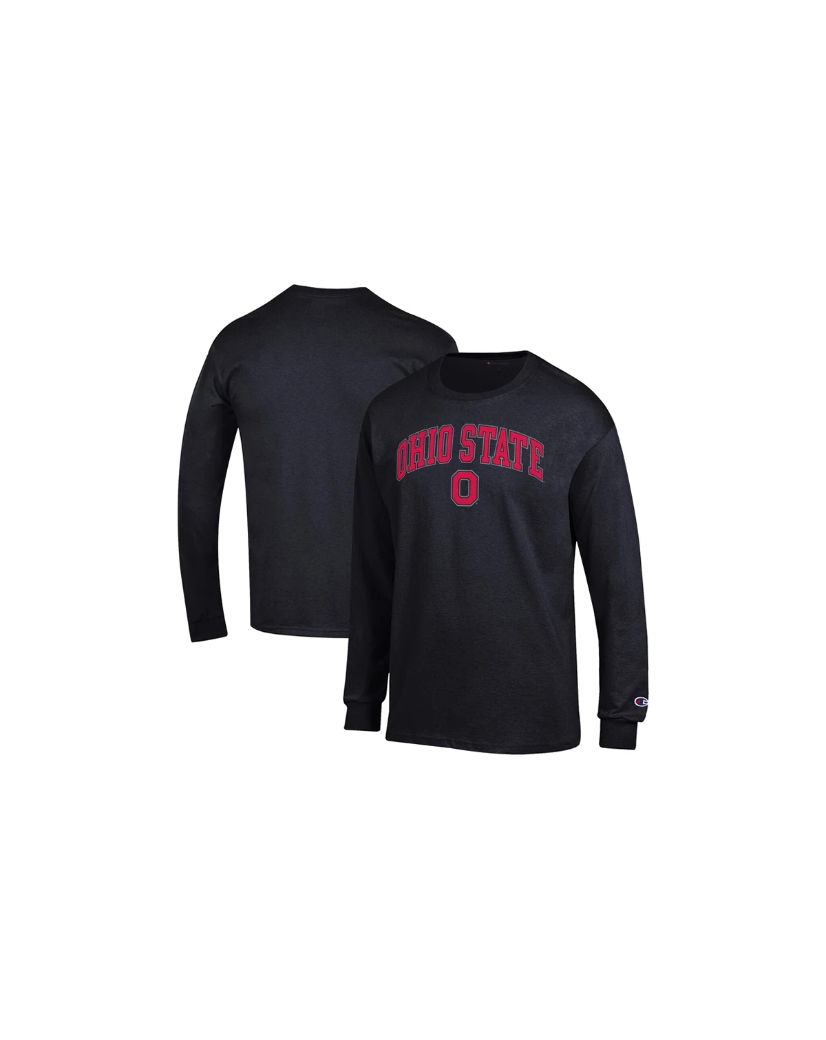Men's Black Ohio State Buckeyes Arch Over Logo Long Sleeve T-Shirt