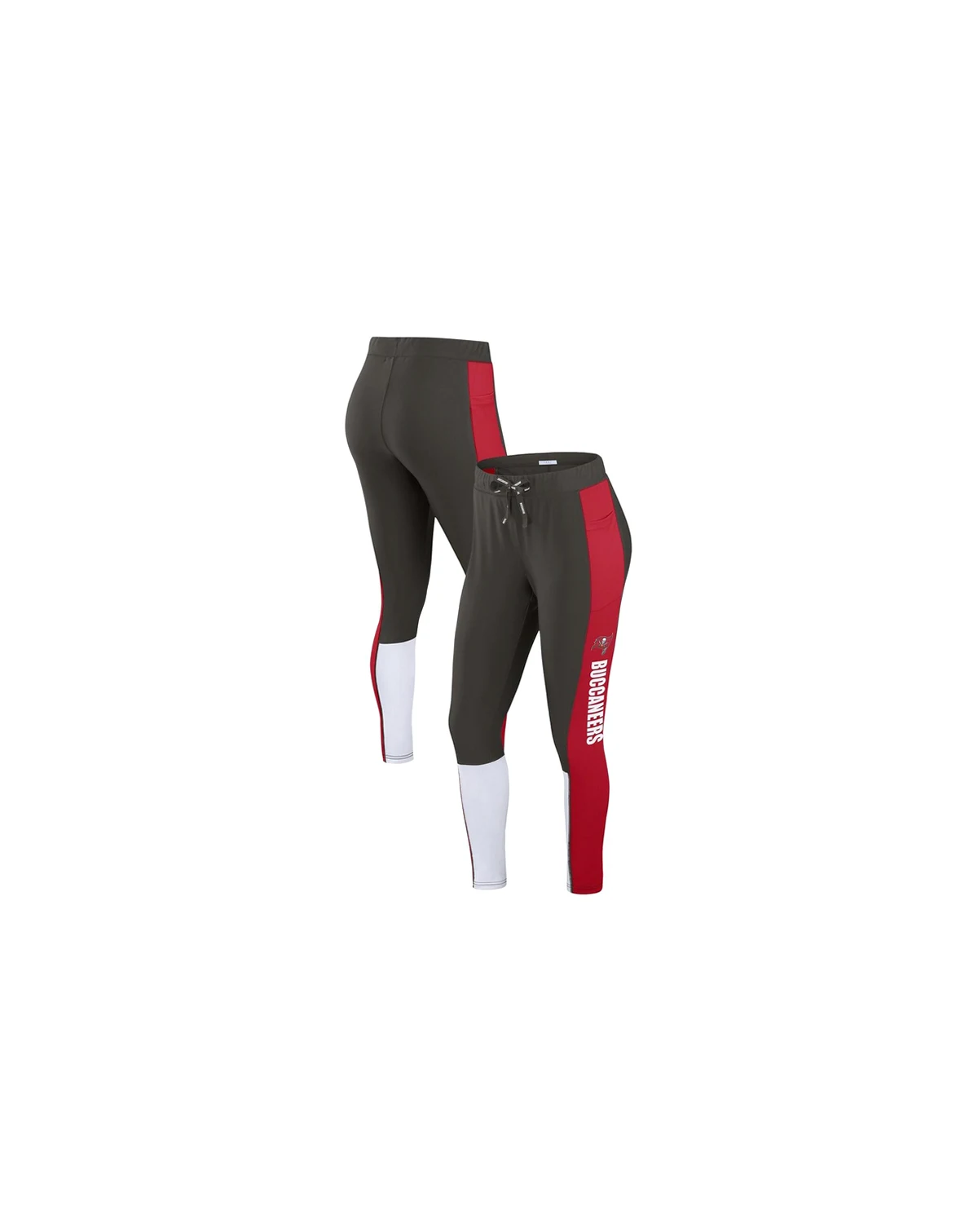 Women's Pewter/Red Tampa Bay Buccaneers Color-Block Leggings