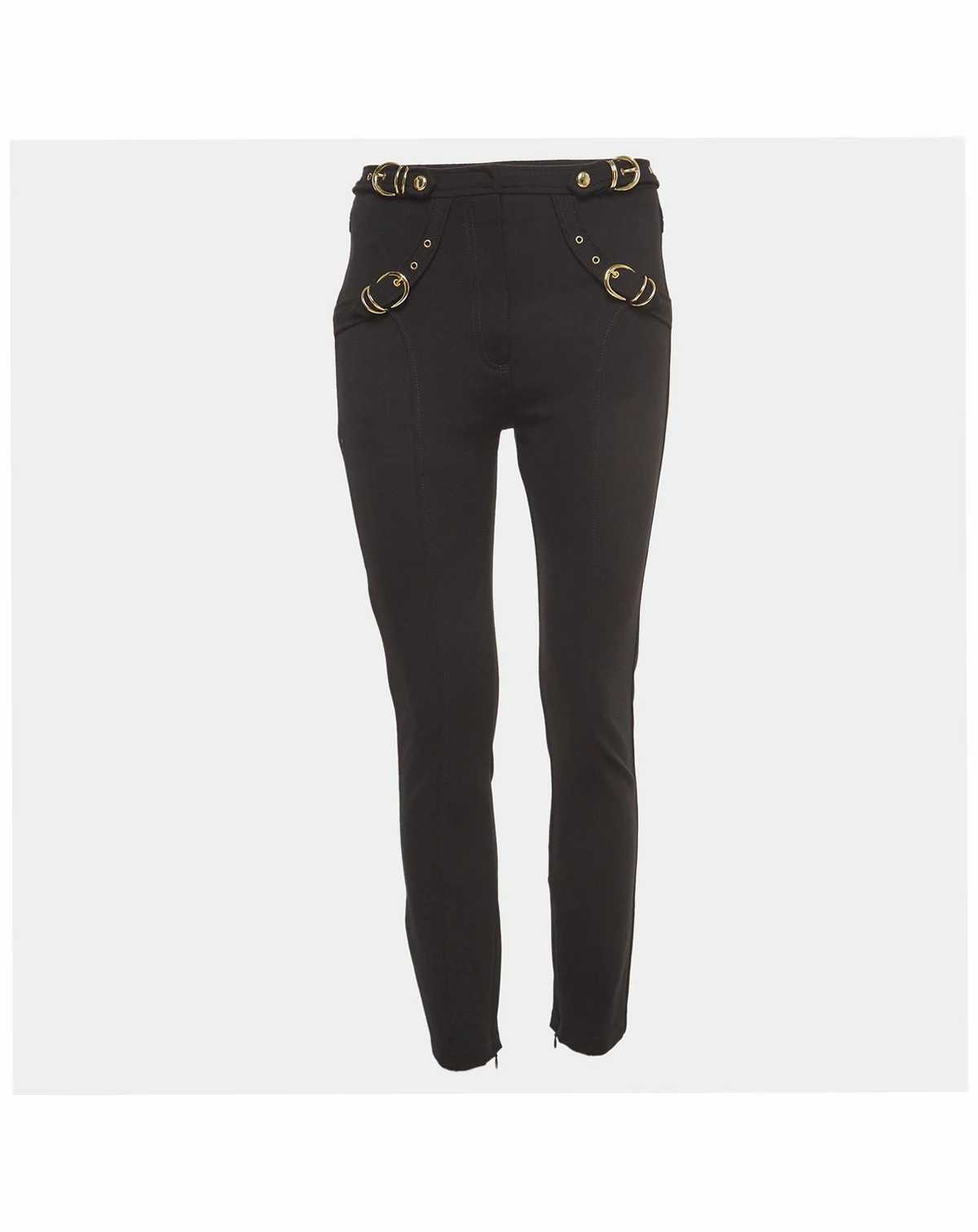 Women's Jeans Couture Black Belt Pocket Detail Skinny Pants