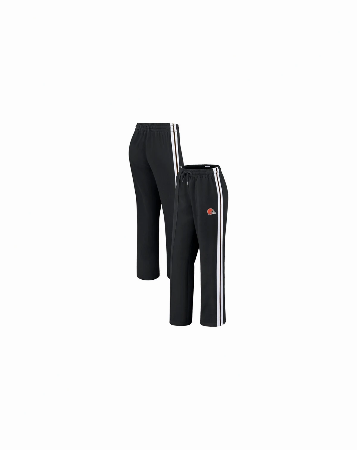 Women's Black Cleveland Browns Color Block Straight Leg Pants