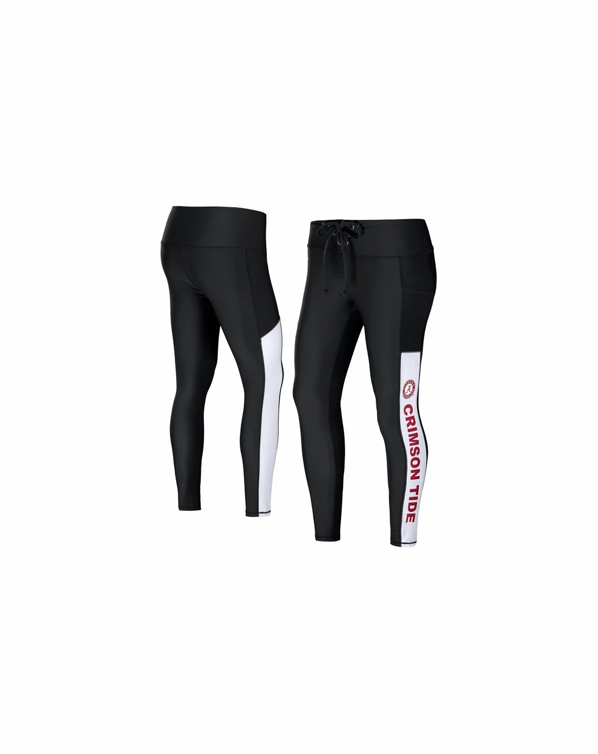 Women's Black Alabama Crimson Tide Rib Knit Leggings
