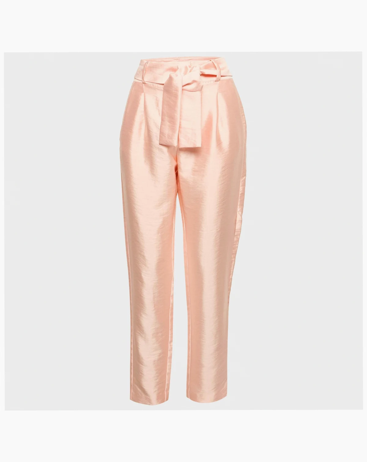 Women's Pink Satin Tie-Up Trousers