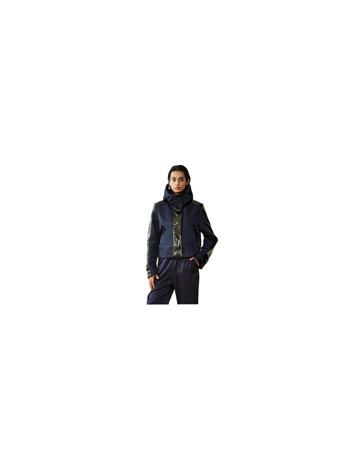 Women's Water-Resistant Cropped Raincoat