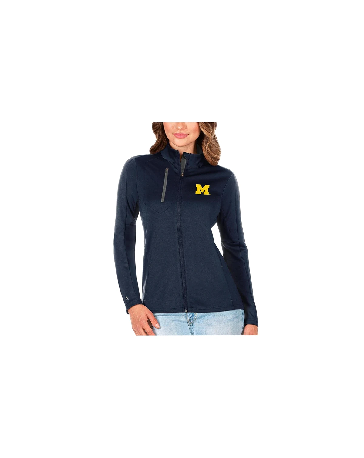 Women's Navy/Graphite Michigan Wolverines Generation Full-Zip Jacket