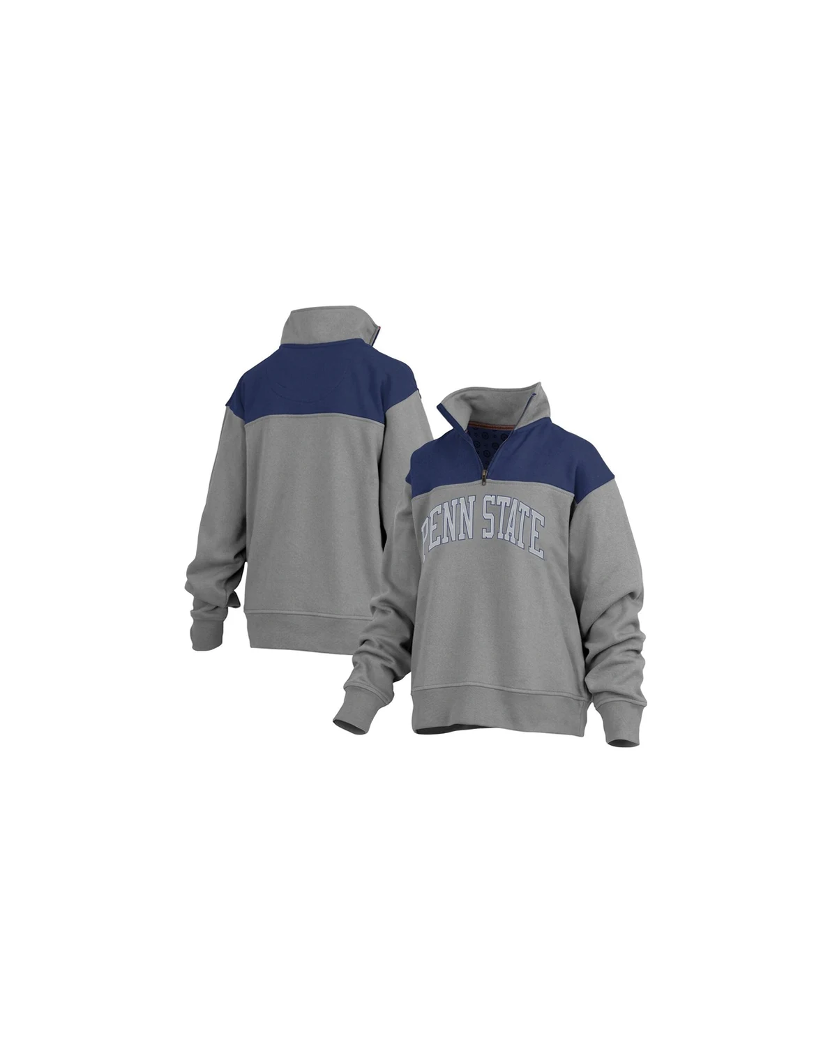 Women's Gray Penn State Nittany Lions Avon Fleece Quarter-Zip Jacket