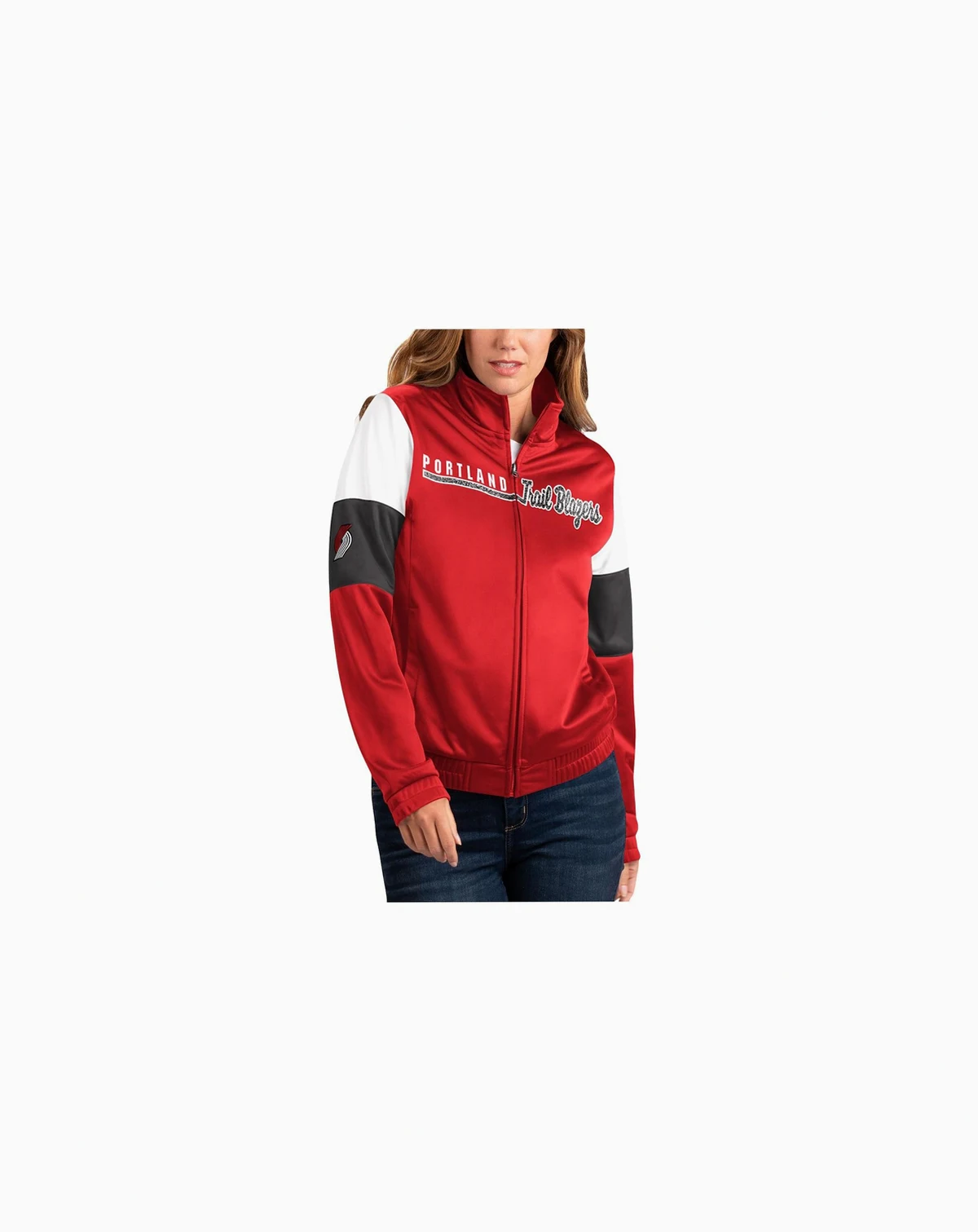 Women's Red Portland Trail Blazers Change Up Full-Zip Track Jacket