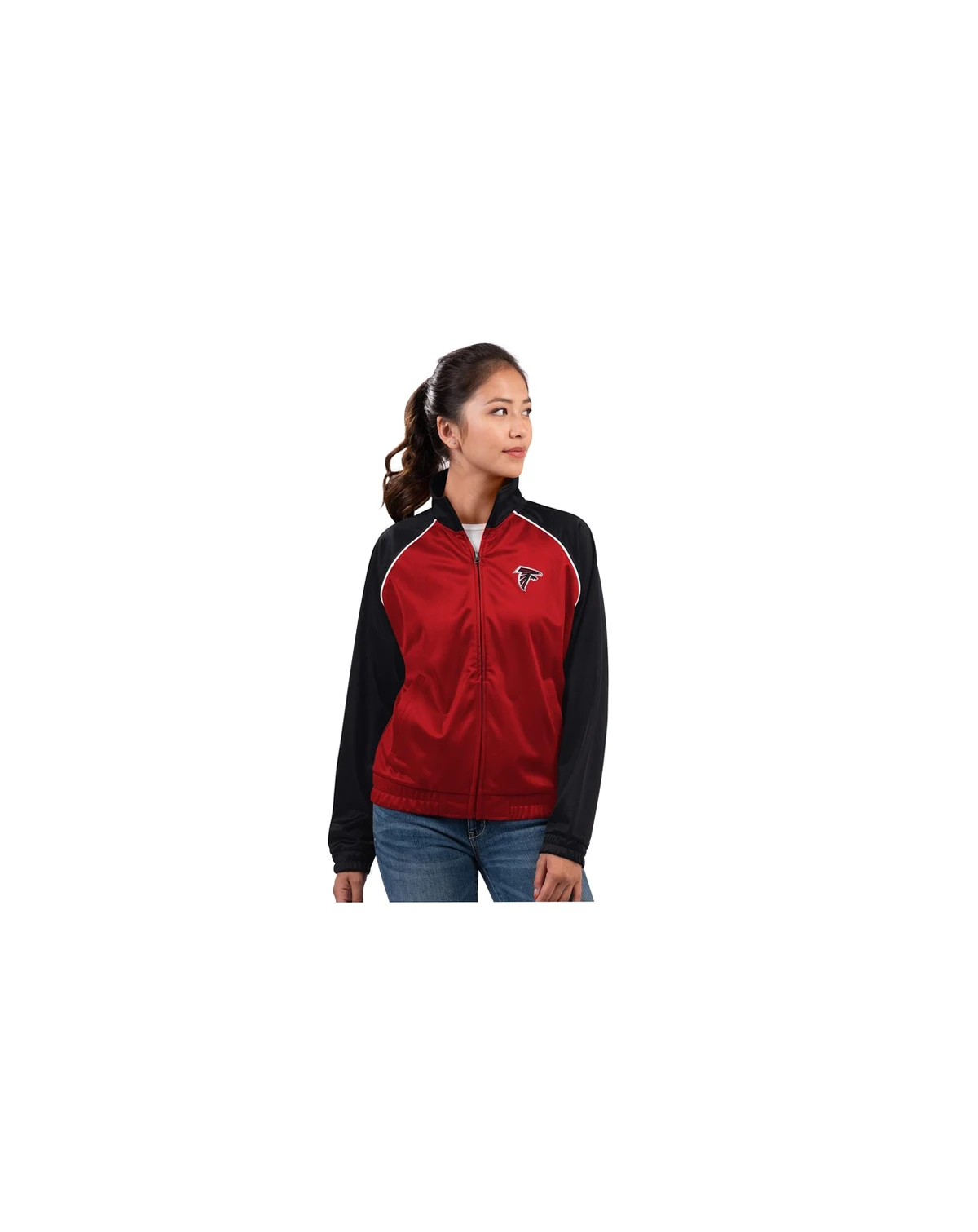 Women's Red Atlanta Falcons Replay Full-Zip Track Jacket