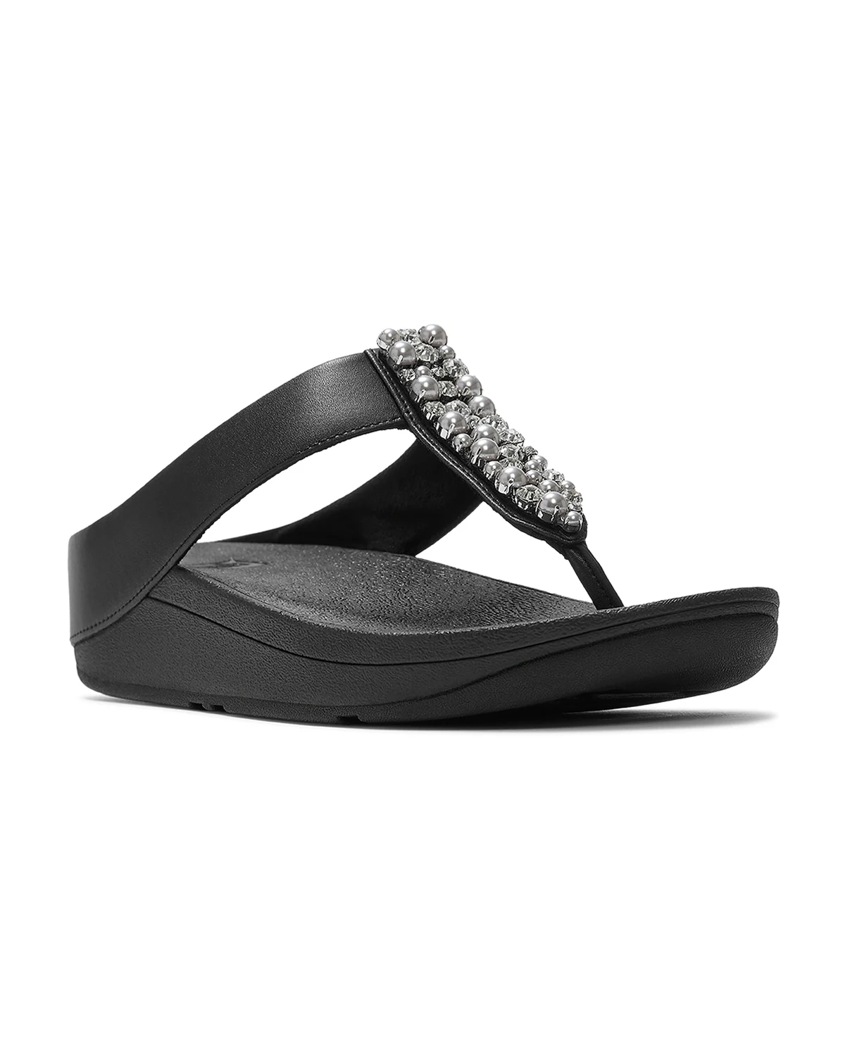 Women's Fino Imitation Pearls and Crystal Toe-Post Slip-On Sandals