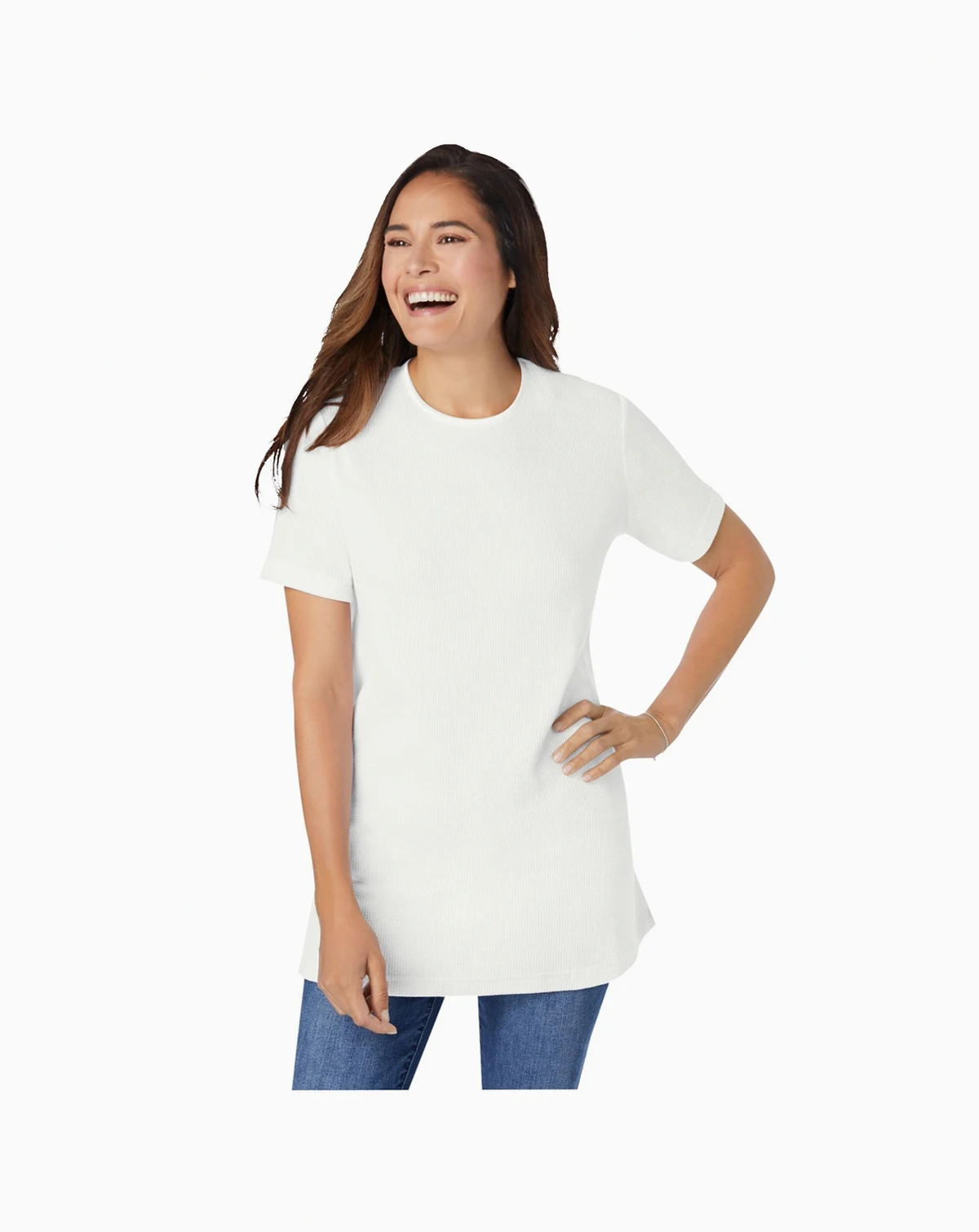 Women's Within Waffle Thermal Satin Trim Tee