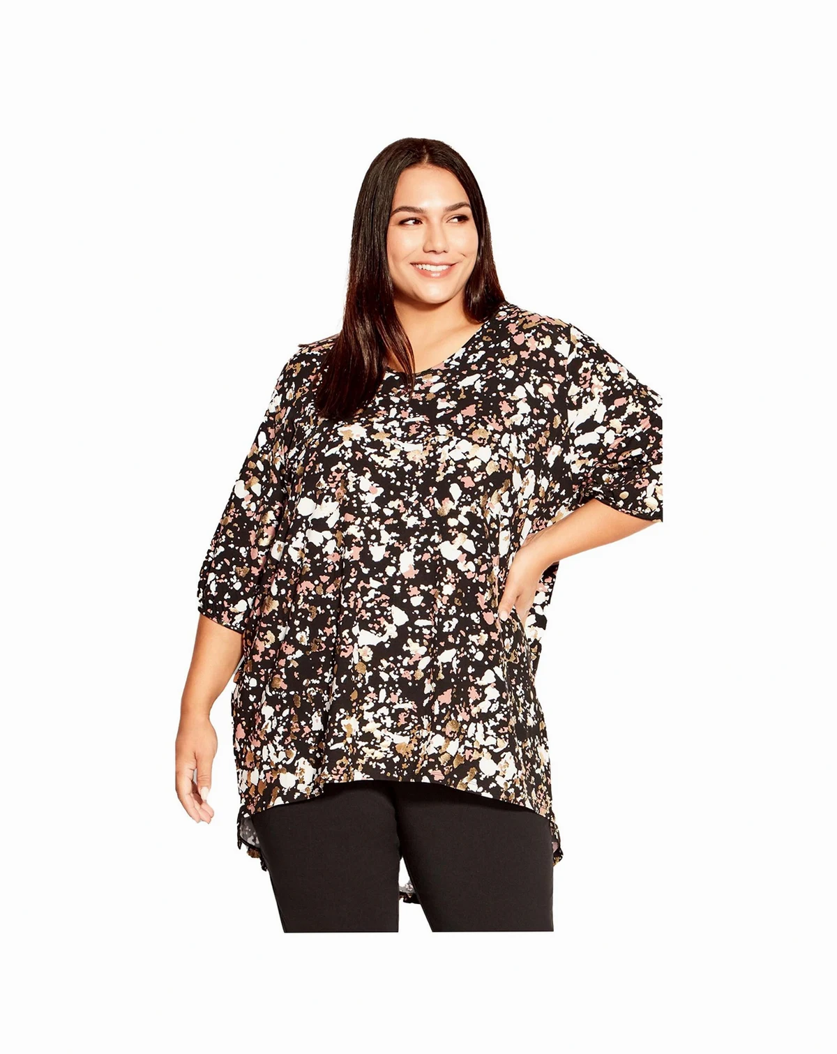 Women's Plus Size Leila Foil Print Top